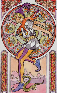 Printable Tarot Deck PDF | Complete Card Tarot Set | Large and Medium Sizes | Instant Digital Download | DIY Tarot Cards - Art Nouveau