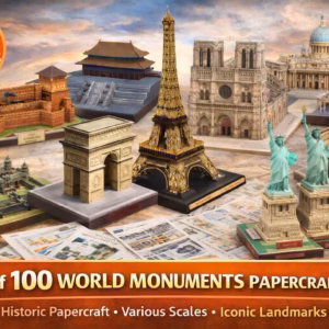 Set of 100 World Monuments Papercraft Kits | Famous Landmarks | Architecture Paper Models | Digital Download
