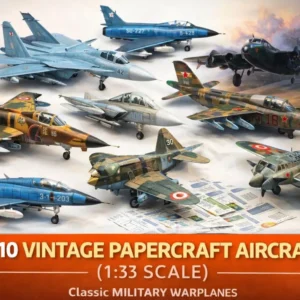 Vintage Planes Papercraft Set | 10 Printable Models | Instant Download PDF