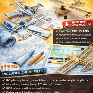 2400 RC Airplane Plans Bundle | Model Aircraft Blueprints PDF | Glider & Helicopter Designs | Instant Download Aeromodelling Pack