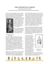 THE CONTINENTAL TAROTS by Christine Payne-Towler | Instant Download